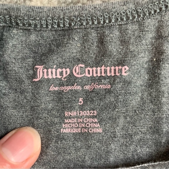 Juicy Couture Gray and Pink Dress w/ Faux Suede Circle Skirt Size 5 - Picture 4 of 7